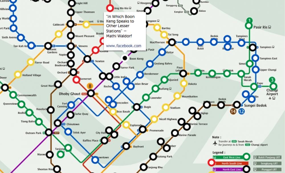 žemėlapis Singapūras mrt