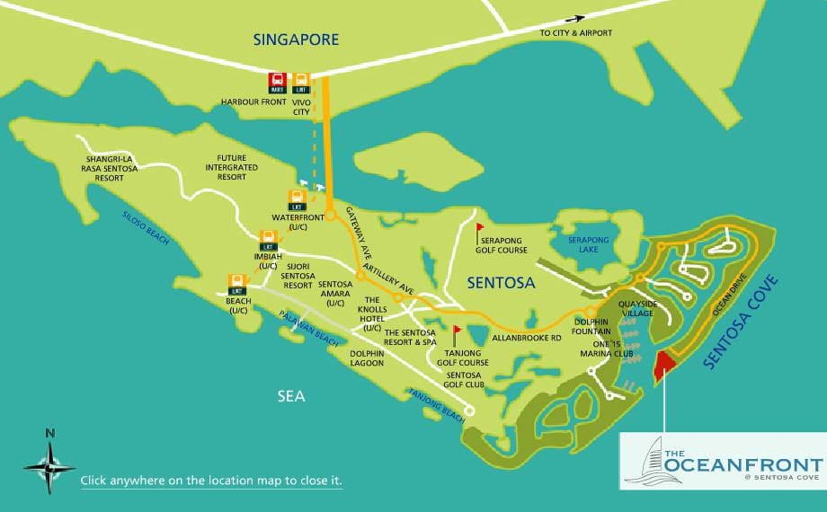 žemėlapis sentosa