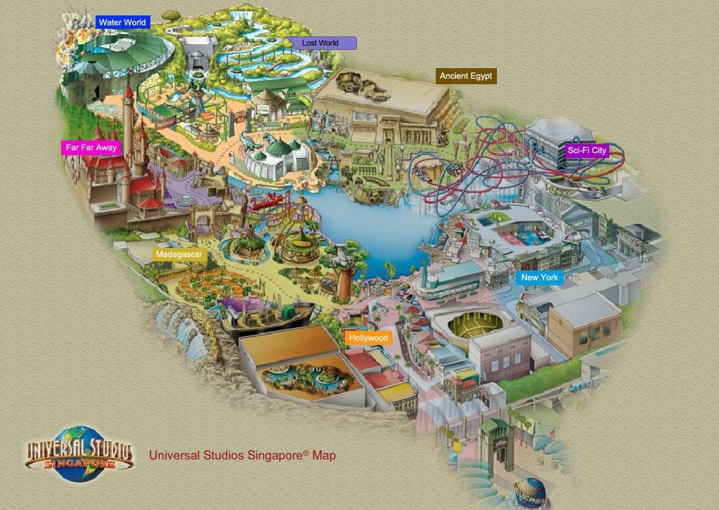 resorts world sentosa žemėlapyje