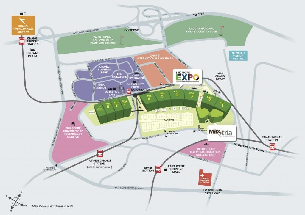 žemėlapis Singapūras expo
