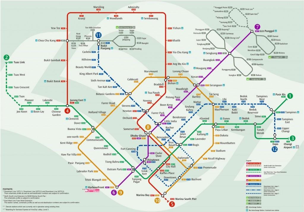metro žemėlapis Singapūras
