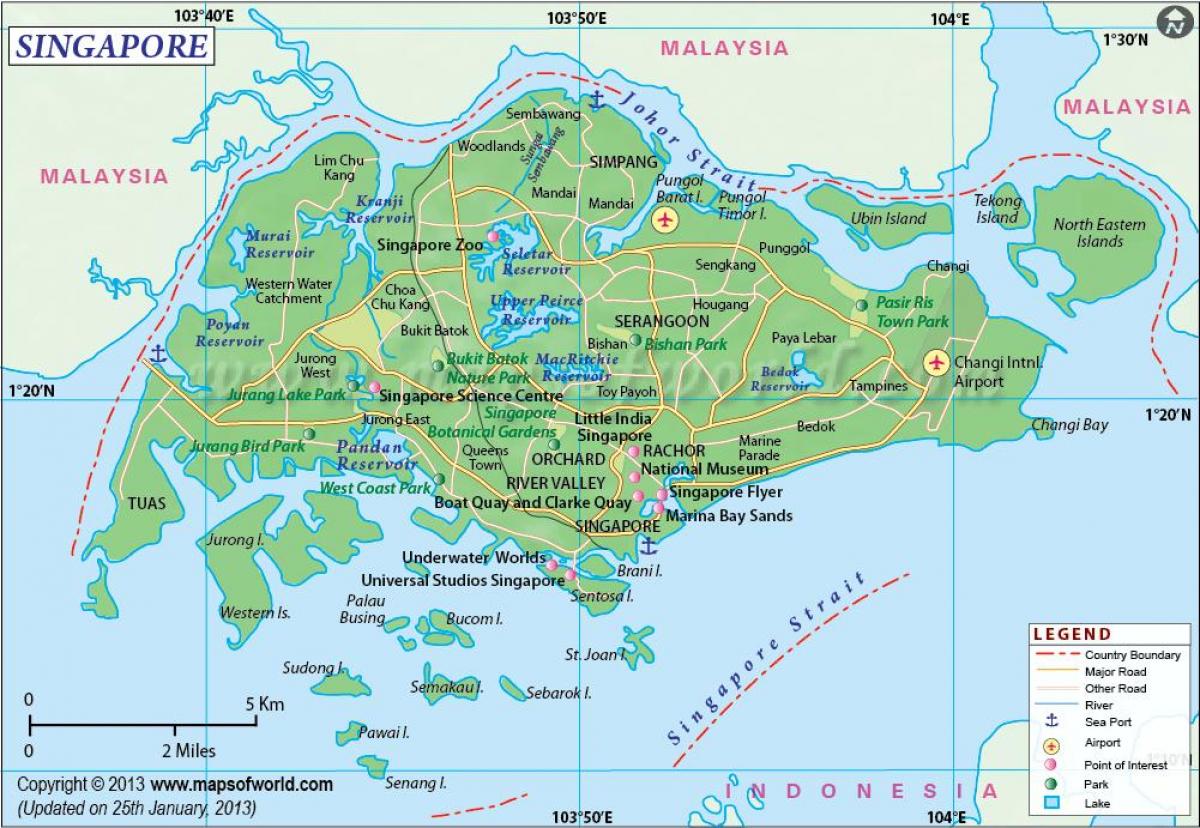 Singapūras vieta žemėlapyje