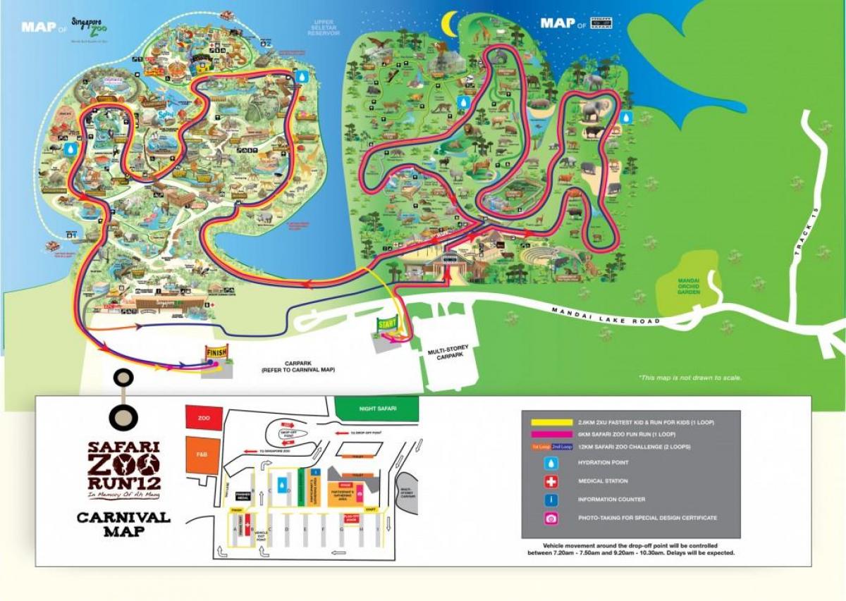 žemėlapis Singapūro zoologijos sodas