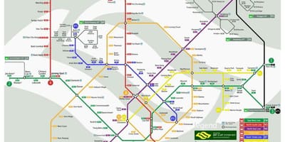 Žemėlapis Singapūras mrt