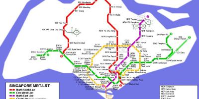 Mtr maršruto žemėlapį Singapūras