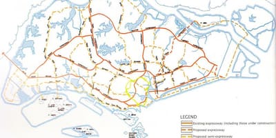 Singapūras greitkelių žemėlapis