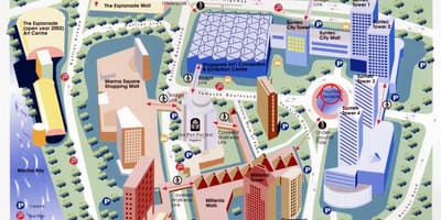 Centrinis Verslo Rajonas Singapūras Žemėlapyje