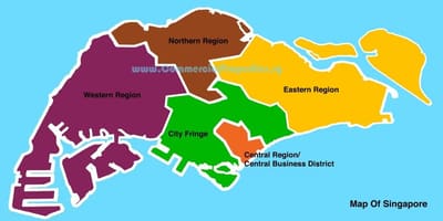 Žemėlapis Singapūras kaimynystėje