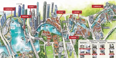 Žemėlapis Singapūro Upės Kruizas