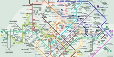 Žemėlapis Singapūro transporto