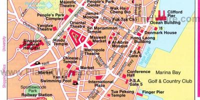 Chinatown Singapūras žemėlapyje