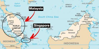 Singapūras pasaulio žemėlapis