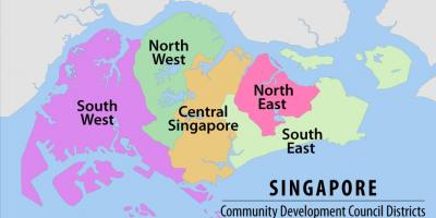 Žemėlapis Singapūras regione
