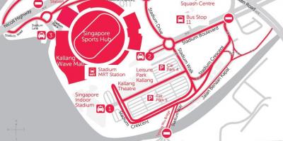 Žemėlapis Singapūras sporto centru