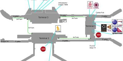 Žemėlapis Singapūro oro uostas