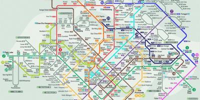 Žemėlapis Singapūro transporto